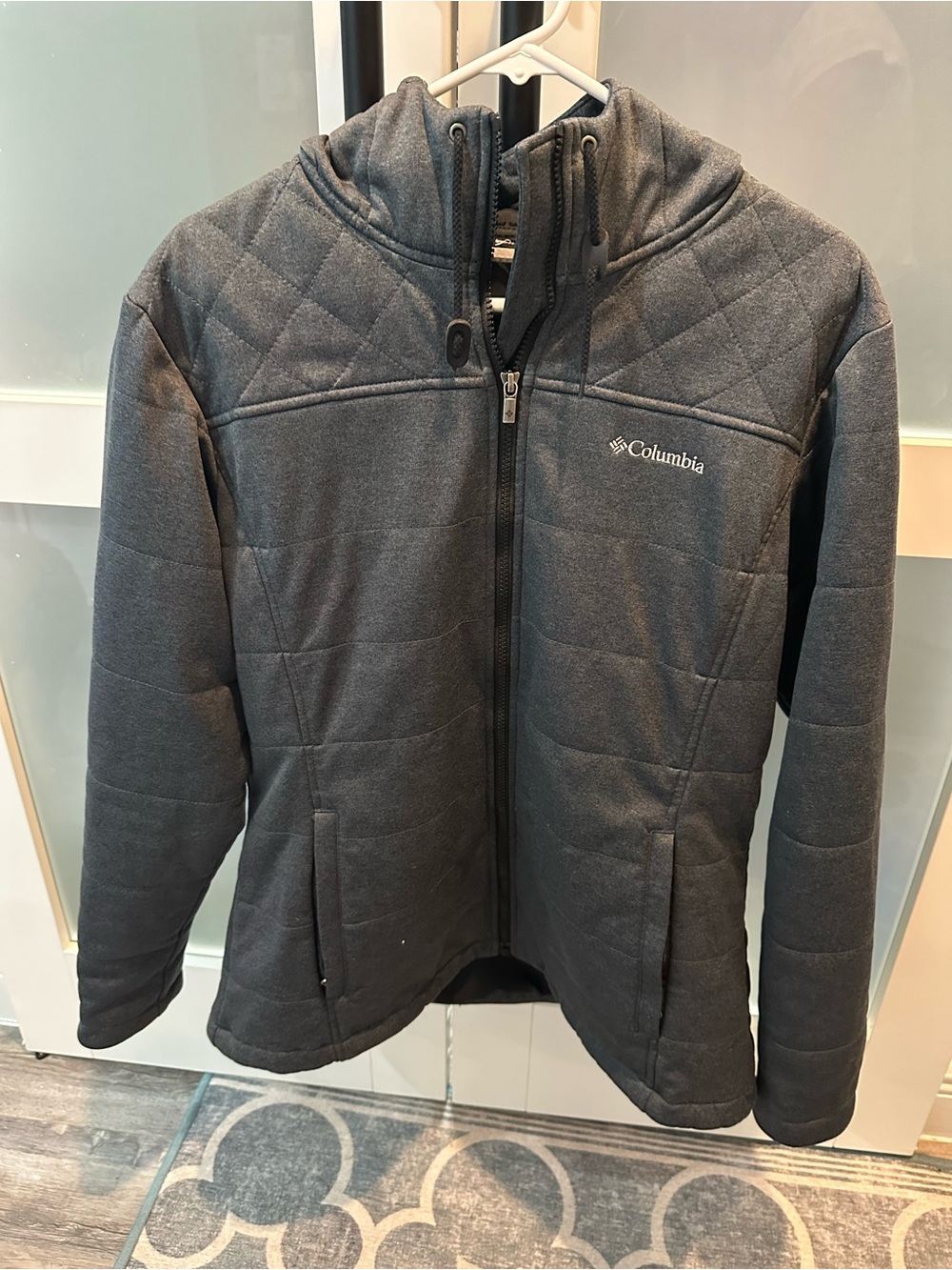 Columbia Charcoal Gray Quilted Hooded Puffer Jacket